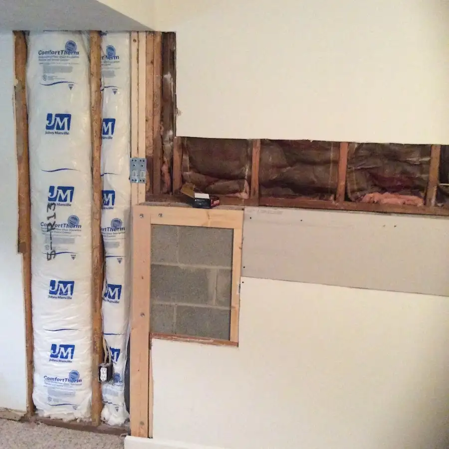 Wall insulation replacement during Contents Cleaning & Restoration in Egypt Lake-Leto